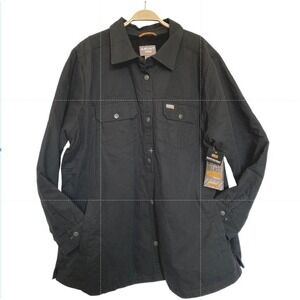 Ariat Rebar Canvas Shacket Shirt Jacket Women Size 2X Black Utility Workwear NWT